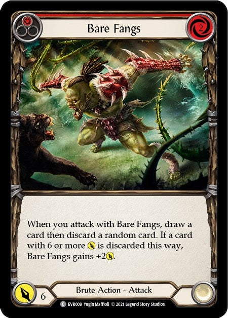 Image for Bare Fangs (Red) (Everfest) (EVR008) - Flesh and Blood TCG