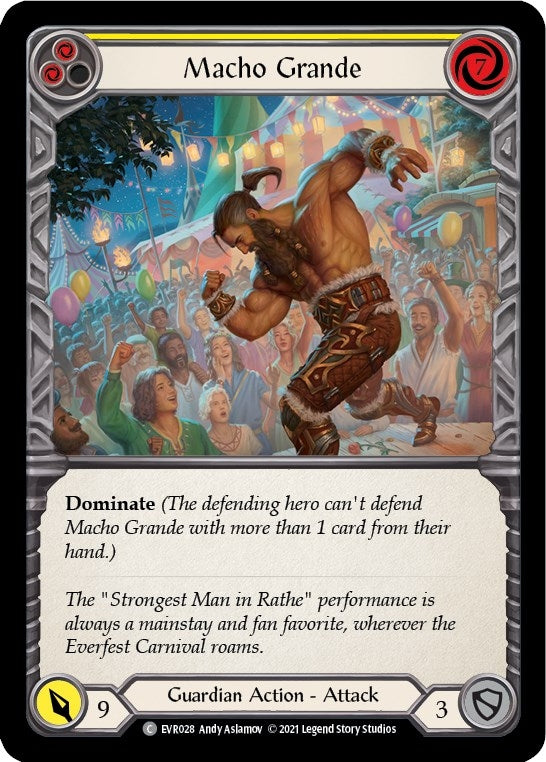 Image for Macho Grande (Yellow) (Everfest) (EVR028) - Flesh and Blood TCG