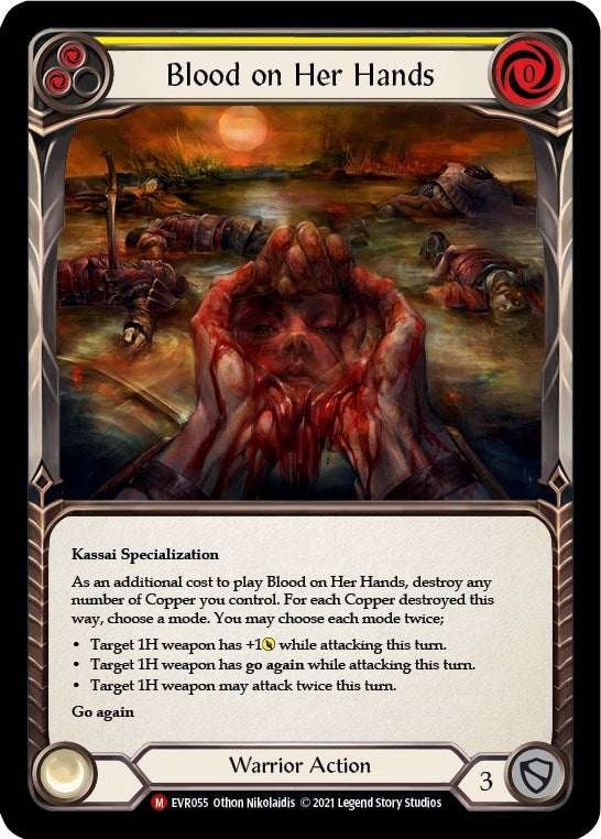 Image for Blood on Her Hands (Everfest) (EVR055) - Flesh and Blood TCG
