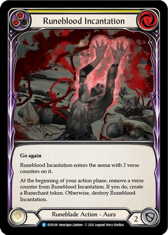 Image for Runeblood Incantation (Yellow) (Everfest) (EVR108) - Flesh and Blood TCG