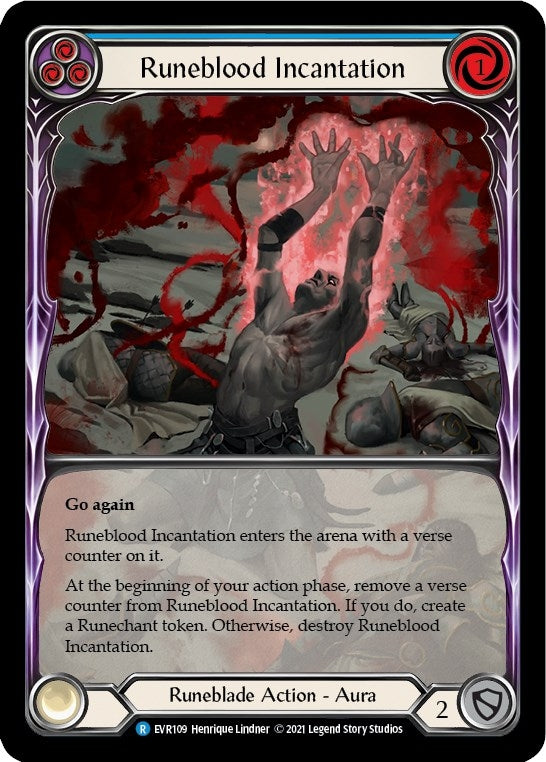 Image for Runeblood Incantation (Blue) (Extended Art) (Everfest) (EVR109) - Flesh and Blood TCG