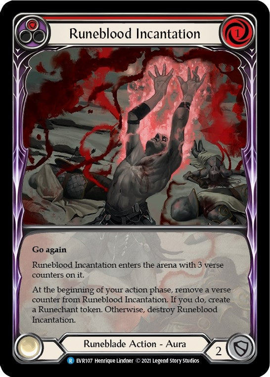 Image for Runeblood Incantation (Red) (Extended Art) (Everfest) (EVR107) - Flesh and Blood TCG