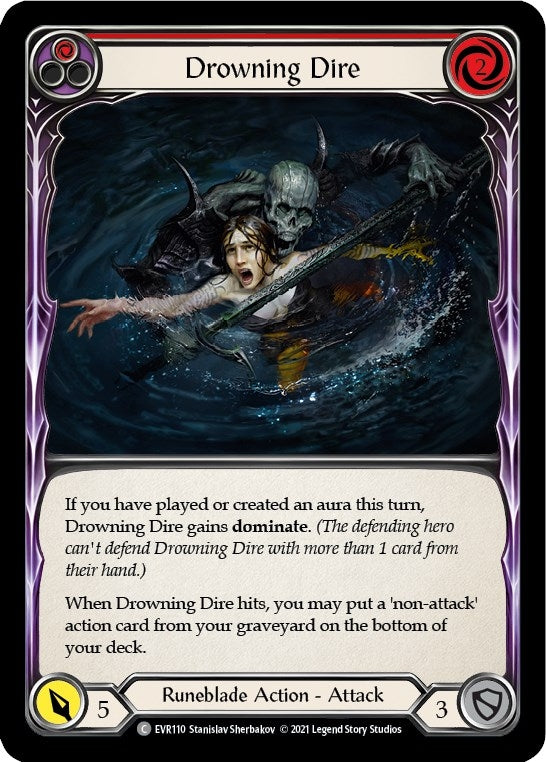 Image for Drowning Dire (Red) (Everfest) (EVR110) - Flesh and Blood TCG