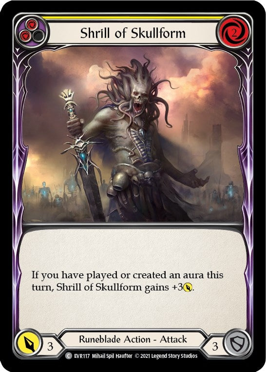 Image for Shrill of Skullform (Yellow) (Everfest) (EVR117) - Flesh and Blood TCG