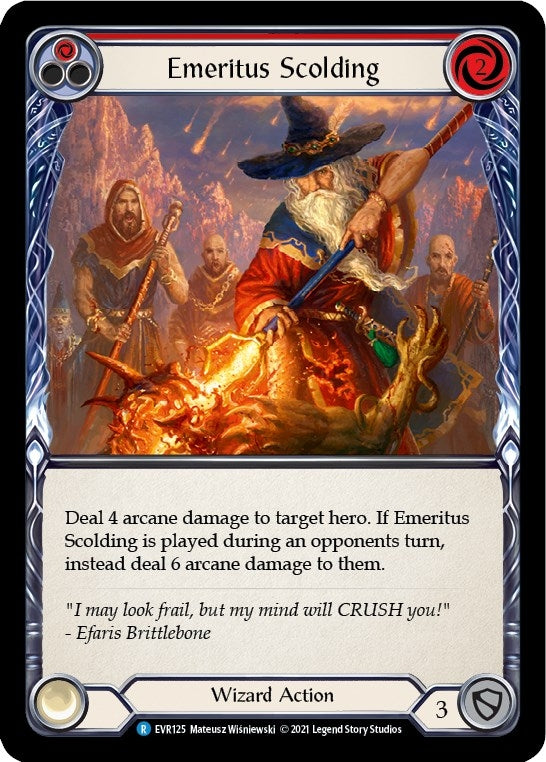 Image for Emeritus Scolding (Red) (Everfest) (EVR125) - Flesh and Blood TCG