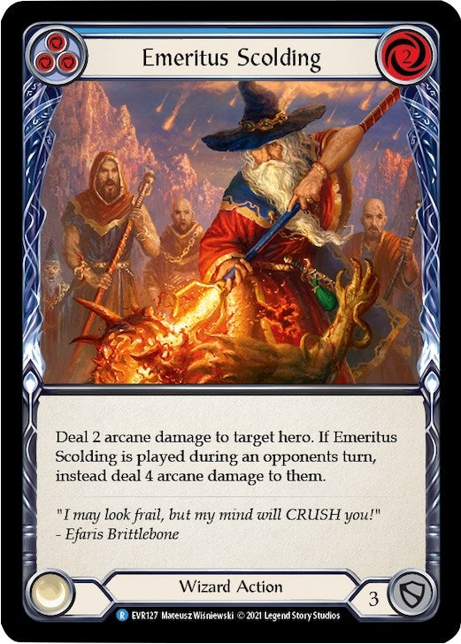 Image for Emeritus Scolding (Blue) (Everfest) (EVR127) - Flesh and Blood TCG