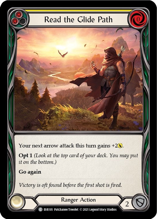 Image for Read the Glide Path (Yellow) (Everfest) (EVR101) - Flesh and Blood TCG