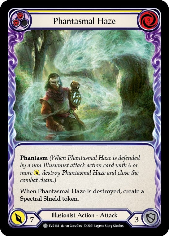 Image for Phantasmal Haze (Yellow) (Everfest) (EVR148) - Flesh and Blood TCG