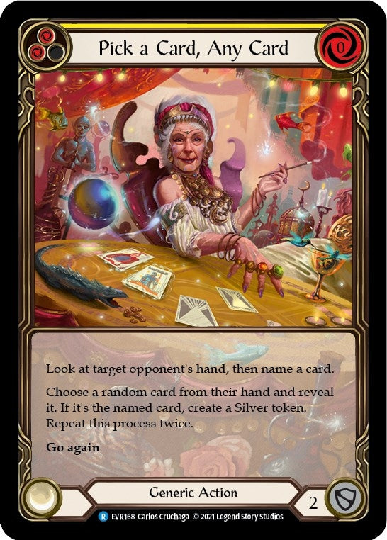 Image for Pick a Card, Any Card (Yellow) (Extended Art) (Everfest) (EVR168) - Flesh and Blood TCG
