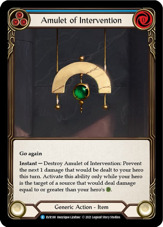 Image for Amulet of Intervention (Everfest) (EVR180) - Flesh and Blood TCG