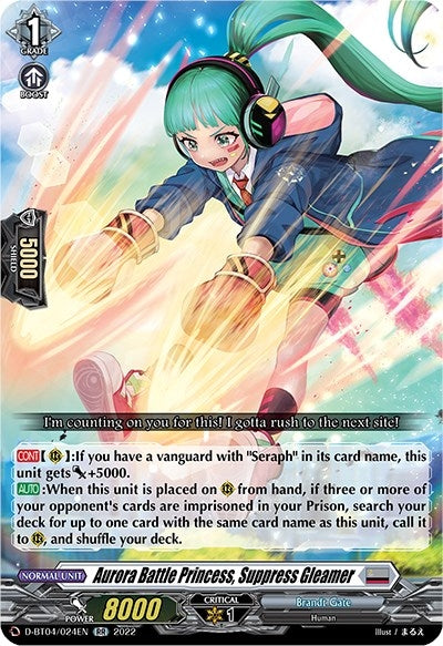 Image for Aurora Battle Princess, Suppress Gleamer (D-BT04: Awakening of Chakrabarthi) (D-BT04/024EN) - Cardfight Vanguard