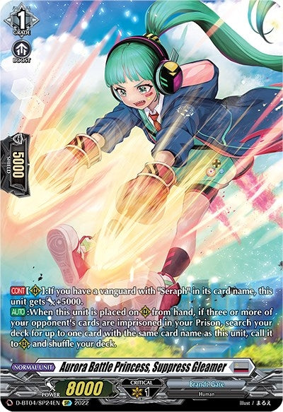 Image for Aurora Battle Princess, Suppress Gleamer (SP) (D-BT04: Awakening of Chakrabarthi) (D-BT04/SP24EN) - Cardfight Vanguard