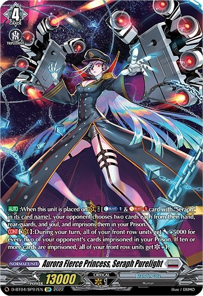 Image for Aurora Fierce Princess, Seraph Purelight (SP) (D-BT04: Awakening of Chakrabarthi) (D-BT04/SP07EN) - Cardfight Vanguard