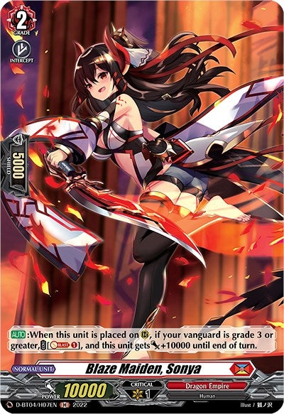 Image for Blaze Maiden, Sonya (Holo) (D-BT04: Awakening of Chakrabarthi) (D-BT04/H07EN) - Cardfight Vanguard