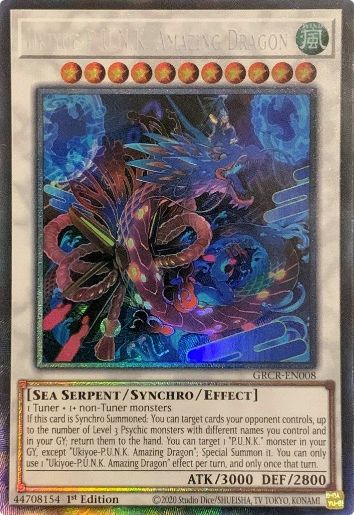 Image for Ukiyoe-P.U.N.K. Amazing Dragon (CR) (The Grand Creators) (GRCR-EN008) - YuGiOh