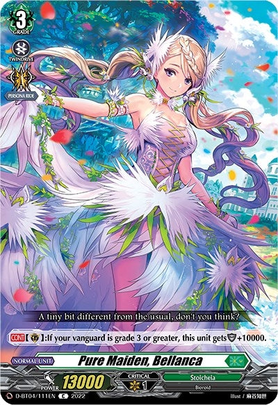 Image for Pure Maiden, Bellanca (D-BT04: Awakening of Chakrabarthi) (D-BT04/111EN) - Cardfight Vanguard