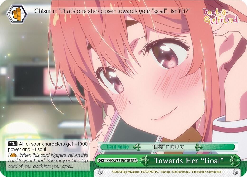 Image for Towards Her "Goal" (RRR) (Rent-A-Girlfriend) (KNK/W86-E047R RRR) - Weiss Schwarz