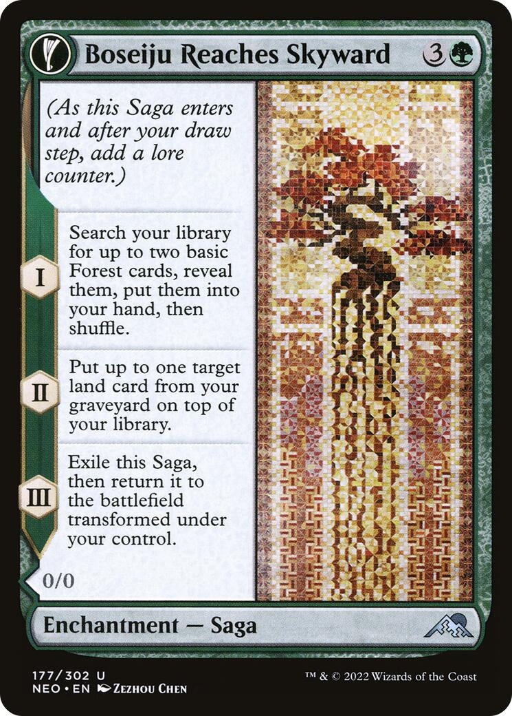 Image for Boseiju Reaches Skyward (Kamigawa: Neon Dynasty) (177) - Magic: The Gathering