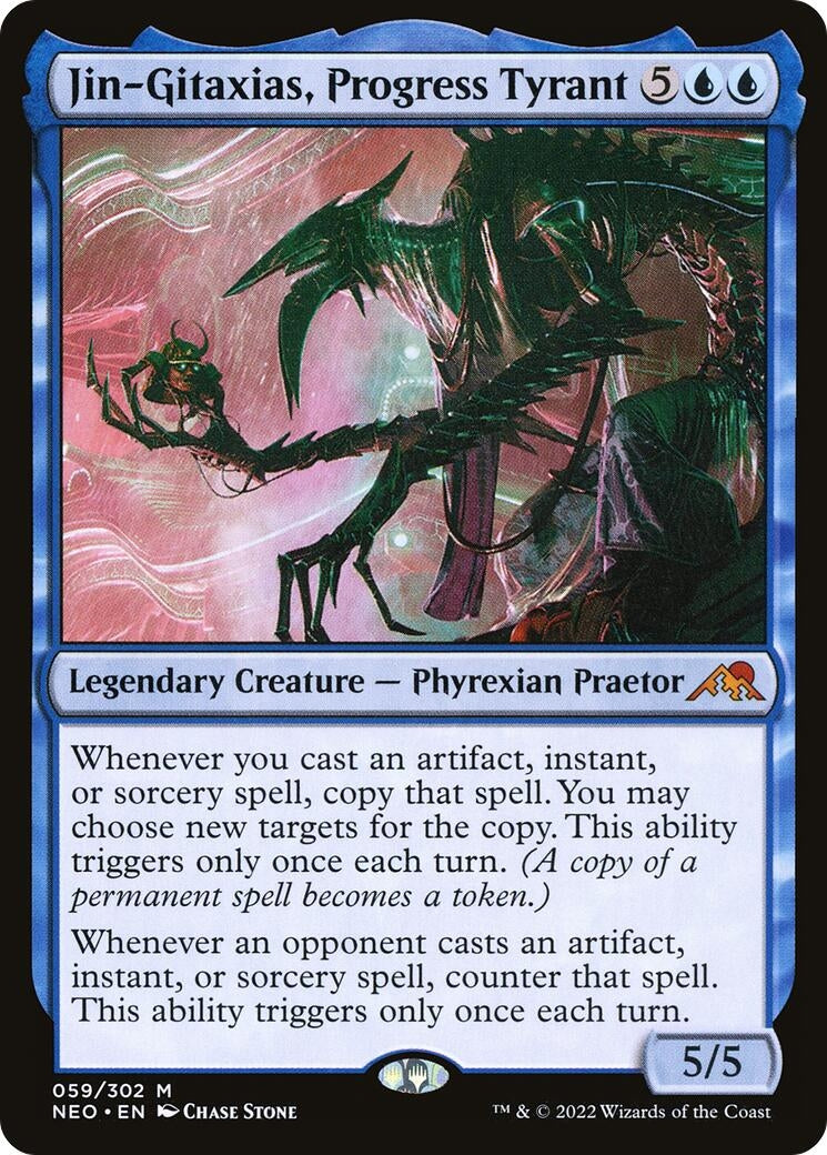Image for Jin-Gitaxias, Progress Tyrant (Kamigawa: Neon Dynasty) (59) - Magic: The Gathering