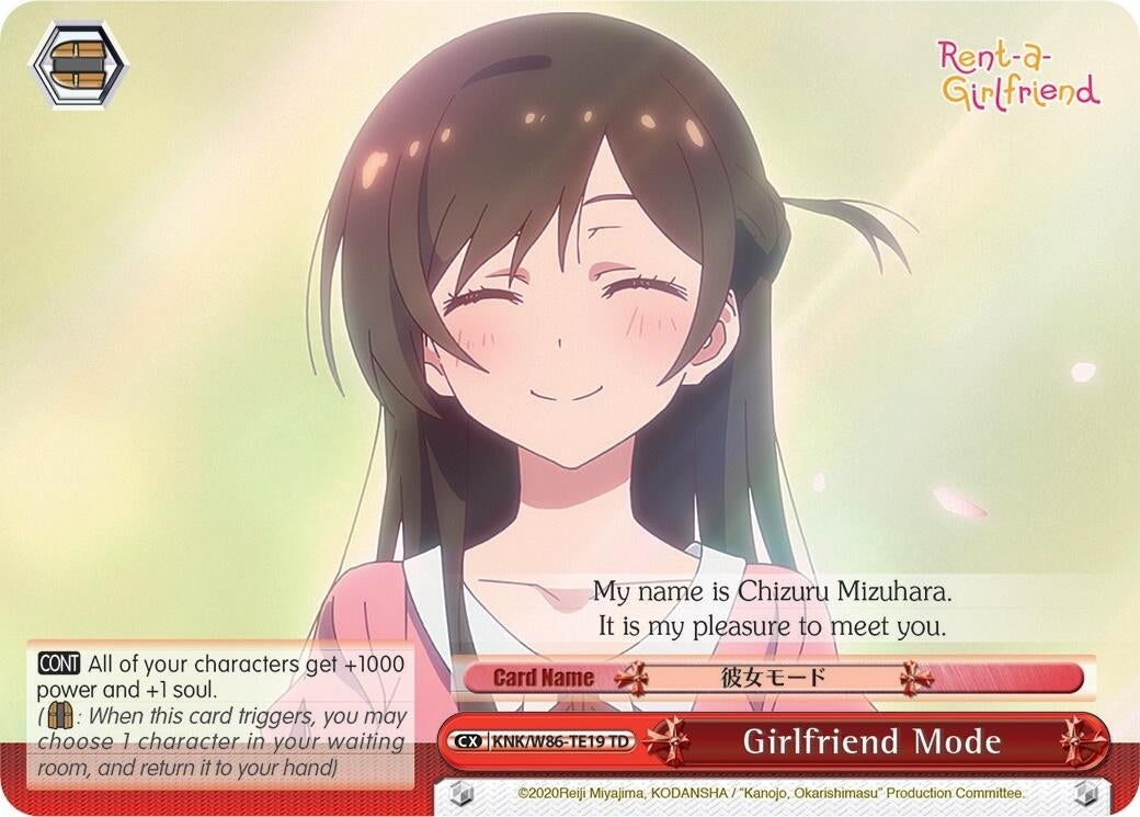 Image for Girlfriend Mode (Rent-A-Girlfriend) (KNK/W86-TE19 TD) - Weiss Schwarz