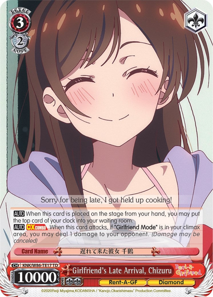 Image for Girlfriend's Late Arrival, Chizuru (Rent-A-Girlfriend) (KNK/W86-TE17 TD) - Weiss Schwarz