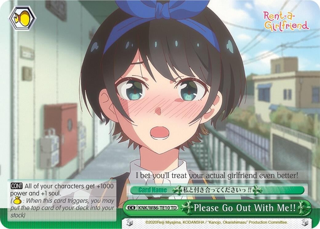 Image for Please Go Out With Me!! (Rent-A-Girlfriend) (KNK/W86-TE10 TD) - Weiss Schwarz