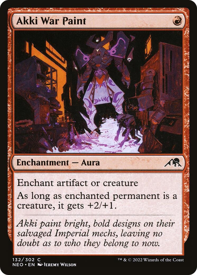 Image for Akki War Paint (Kamigawa: Neon Dynasty) (132) - Magic: The Gathering