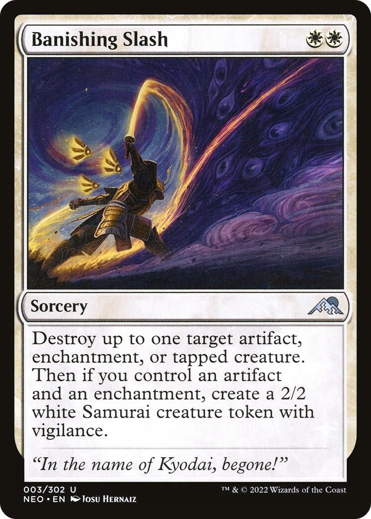 Image for Banishing Slash (Kamigawa: Neon Dynasty) (3) - Magic: The Gathering