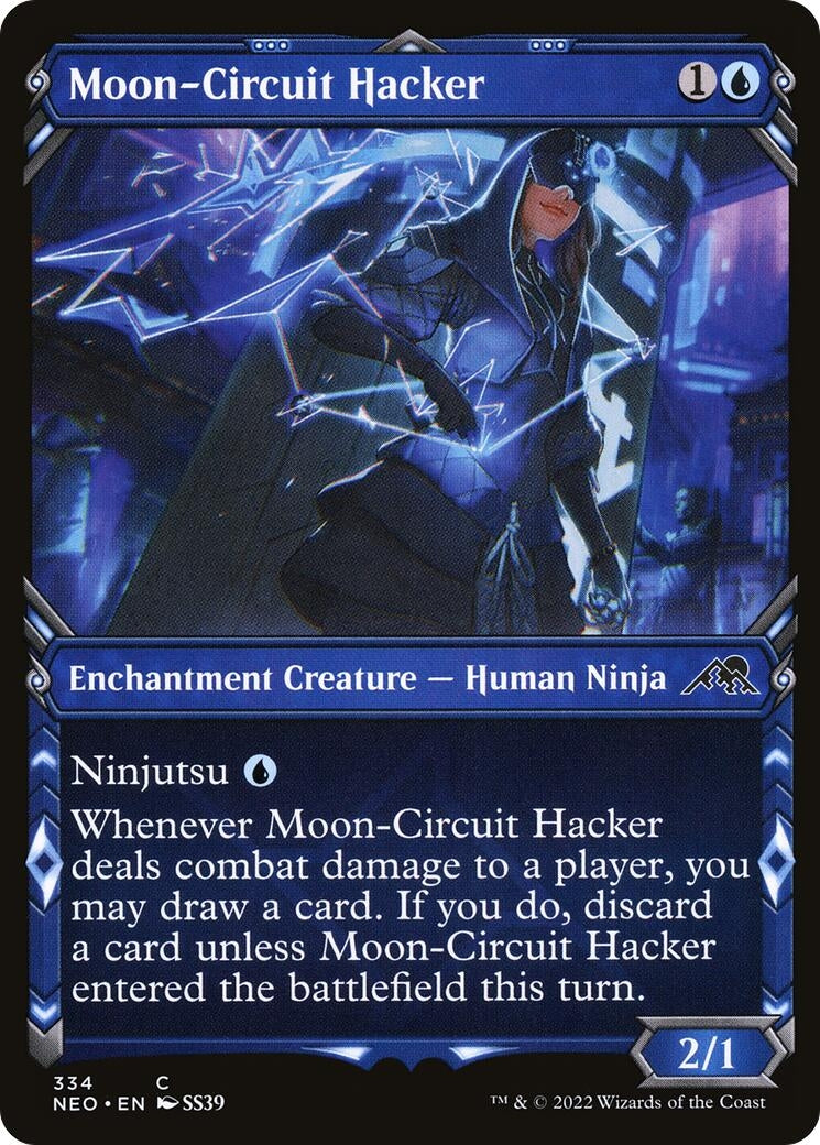 Image for Moon-Circuit Hacker (Showcase) (Kamigawa: Neon Dynasty) (334) - Magic: The Gathering
