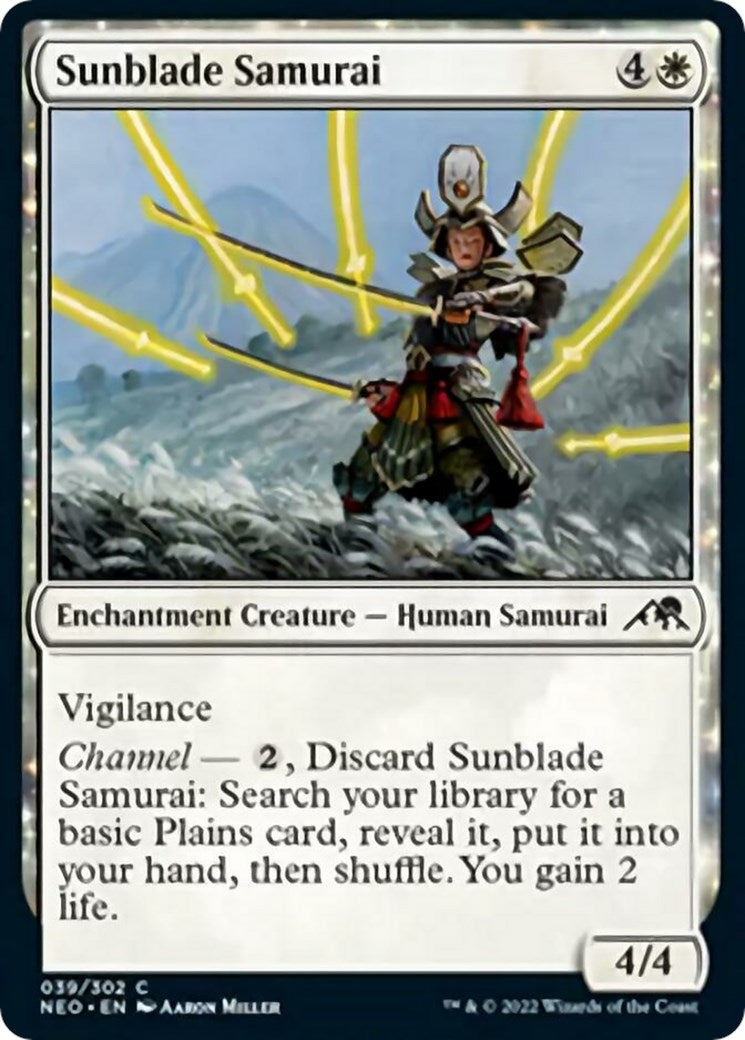 Image for Sunblade Samurai (Kamigawa: Neon Dynasty) (39) - Magic: The Gathering