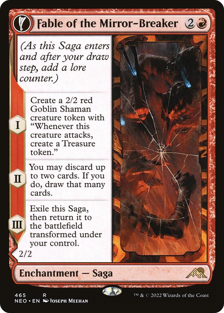 Image for Fable of the Mirror-Breaker (Extended Art) (Kamigawa: Neon Dynasty) (465) - Magic: The Gathering