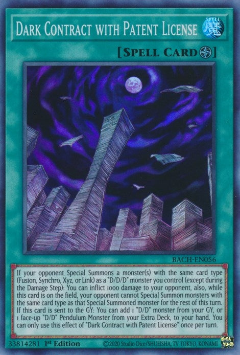 Image for Dark Contract with Patent License (Battle of Chaos) (BACH-EN056) - YuGiOh