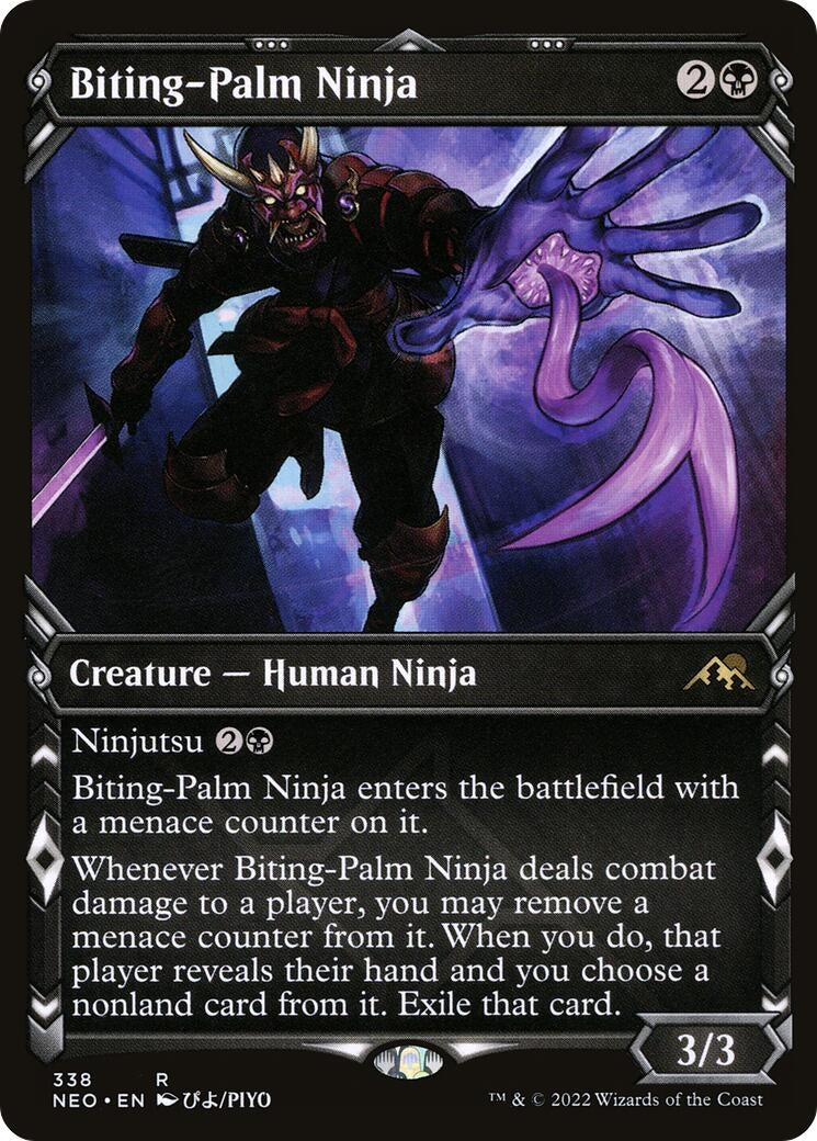 Image for Biting-Palm Ninja (Showcase) (Kamigawa: Neon Dynasty) (338) - Magic: The Gathering