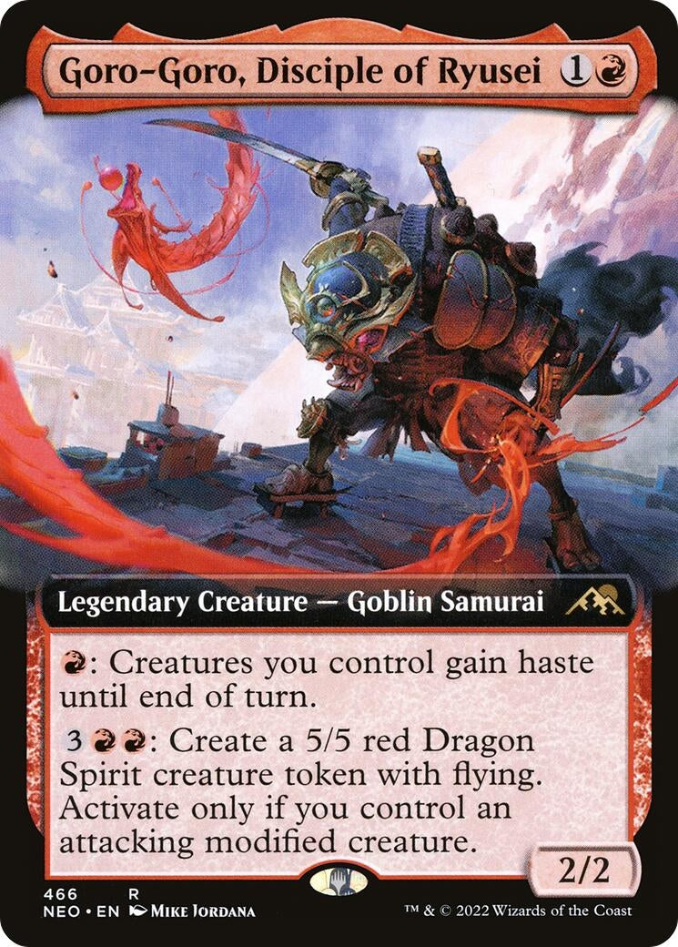 Image for Goro-Goro, Disciple of Ryusei (Extended Art) (Kamigawa: Neon Dynasty) (466) - Magic: The Gathering