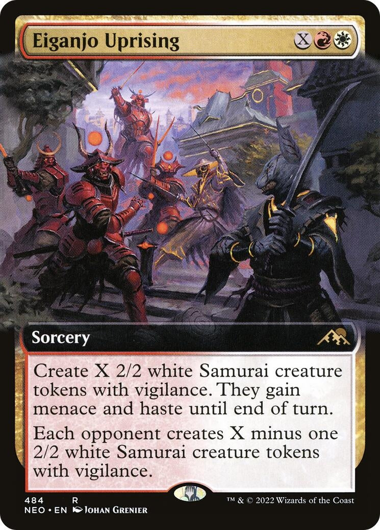 Image for Eiganjo Uprising (Extended Art) (Kamigawa: Neon Dynasty) (484) - Magic: The Gathering
