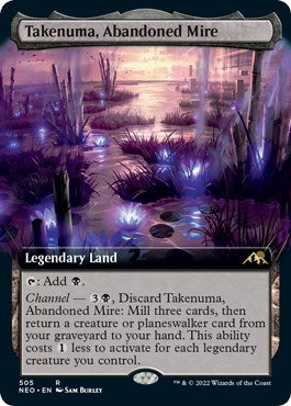 Image for Takenuma, Abandoned Mire (Extended Art) (Kamigawa: Neon Dynasty) (505) - Magic: The Gathering