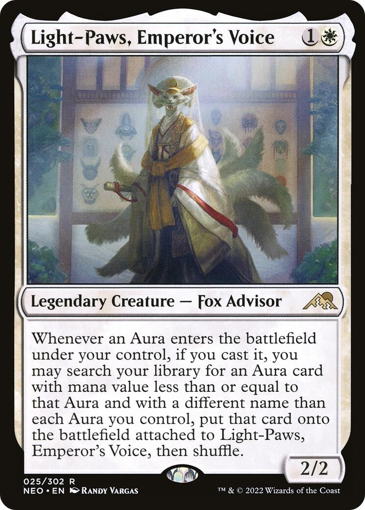 Image for Light-Paws, Emperor's Voice (Kamigawa: Neon Dynasty) (25) - Magic: The Gathering