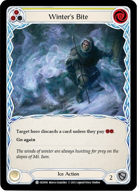 Image for Winter's Bite (Yellow) (Blitz Deck: Tales of Aria - Oldhim) (OLD016) - Flesh and Blood TCG