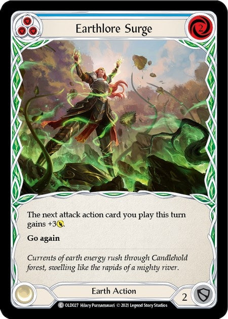 Image for Earthlore Surge (Blue) (Blitz Deck: Tales of Aria - Oldhim) (OLD027) - Flesh and Blood TCG