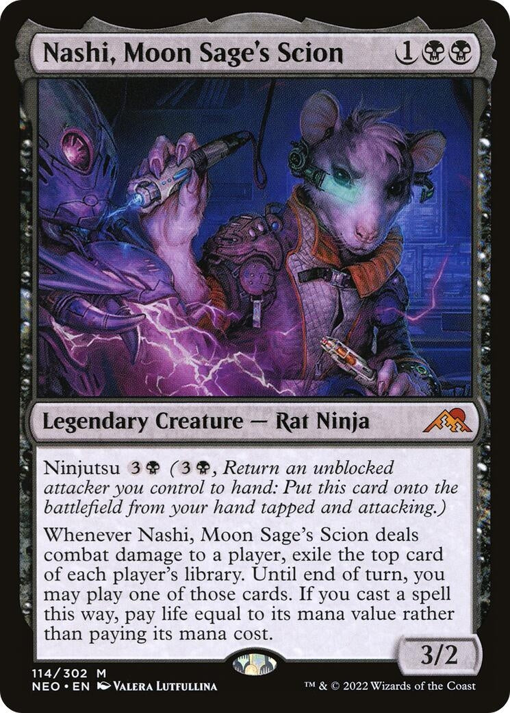 Image for Nashi, Moon Sage's Scion (Kamigawa: Neon Dynasty) (114) - Magic: The Gathering