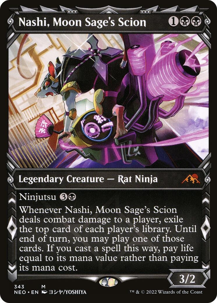 Image for Nashi, Moon Sage's Scion (Showcase) (Kamigawa: Neon Dynasty) (343) - Magic: The Gathering