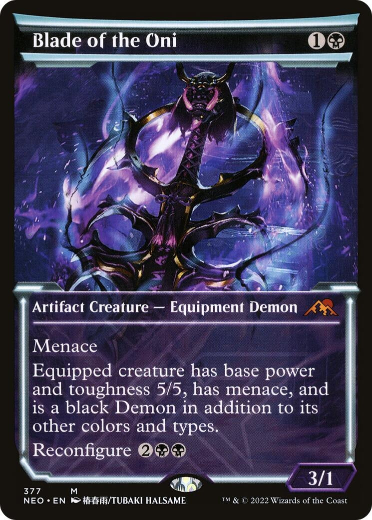 Image for Blade of the Oni (Showcase) (Kamigawa: Neon Dynasty) (377) - Magic: The Gathering