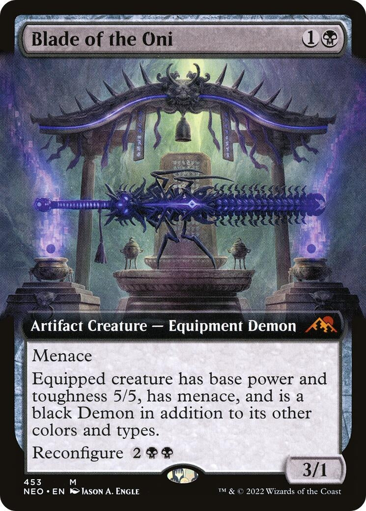 Image for Blade of the Oni (Extended Art) (Kamigawa: Neon Dynasty) (453) - Magic: The Gathering