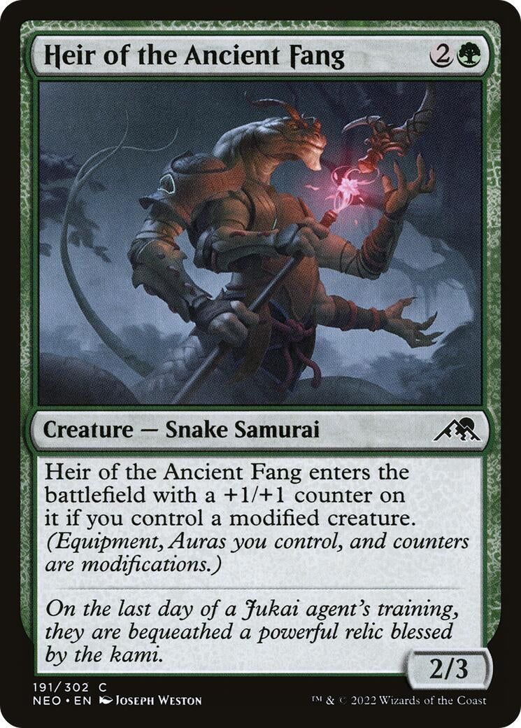 Image for Heir of the Ancient Fang (Kamigawa: Neon Dynasty) (191) - Magic: The Gathering