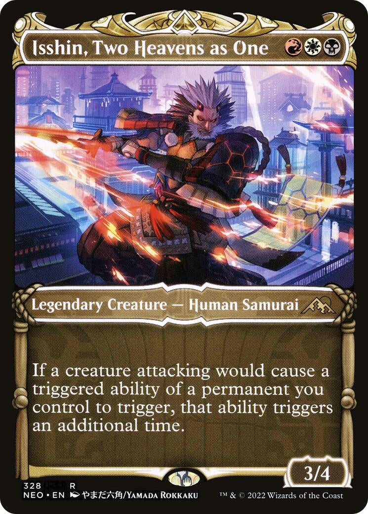 Image for Isshin, Two Heavens as One (Showcase) (Kamigawa: Neon Dynasty) (328) - Magic: The Gathering