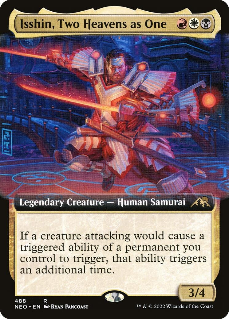 Image for Isshin, Two Heavens as One (Extended Art) (Kamigawa: Neon Dynasty) (488) - Magic: The Gathering