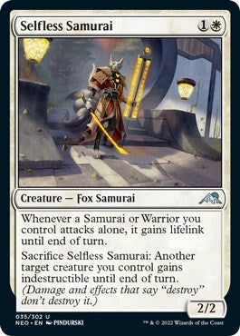 Image for Selfless Samurai (Kamigawa: Neon Dynasty) (35) - Magic: The Gathering