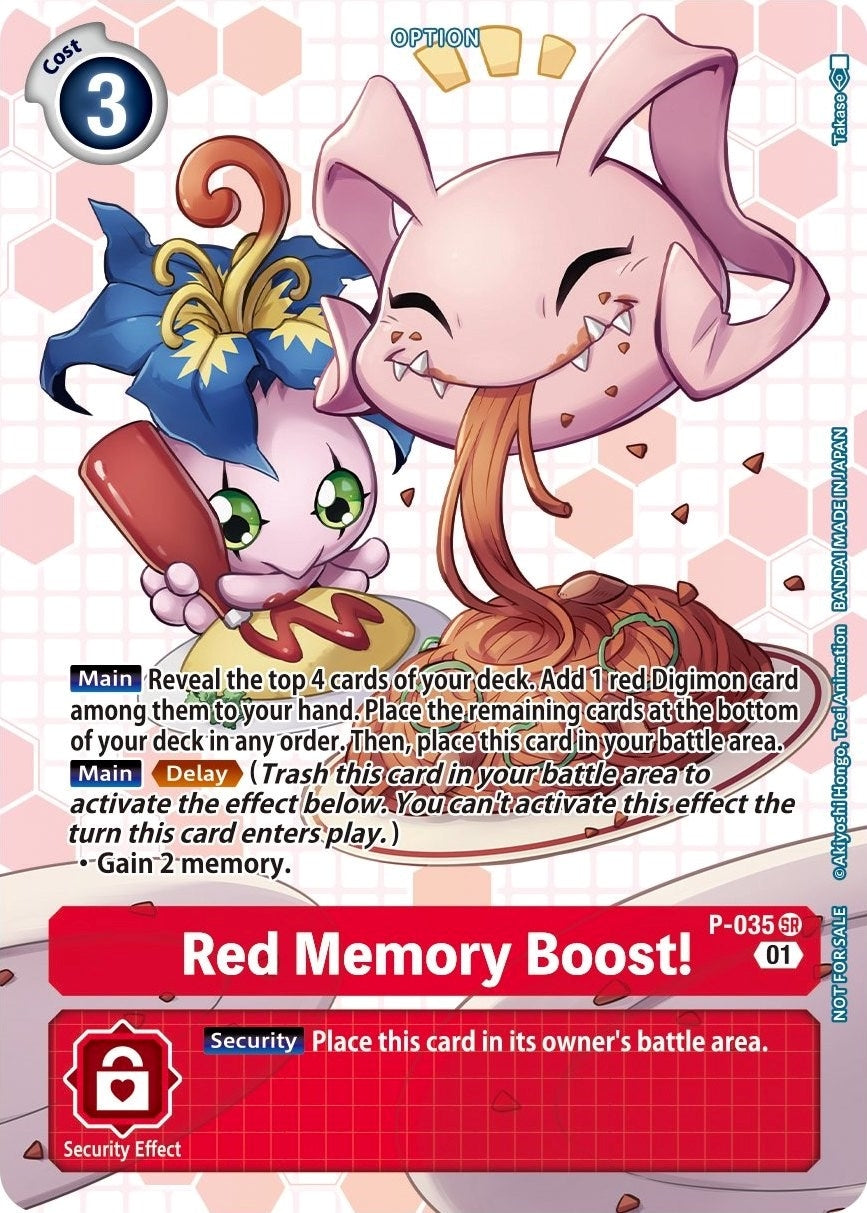 Image for Red Memory Boost! - P-035 (Next Adventure Box Promotion Pack) - Digimon Card Game
