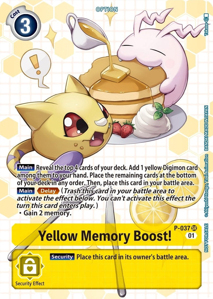 Image for Yellow Memory Boost! - P-037 (Next Adventure Box Promotion Pack) - Digimon Card Game