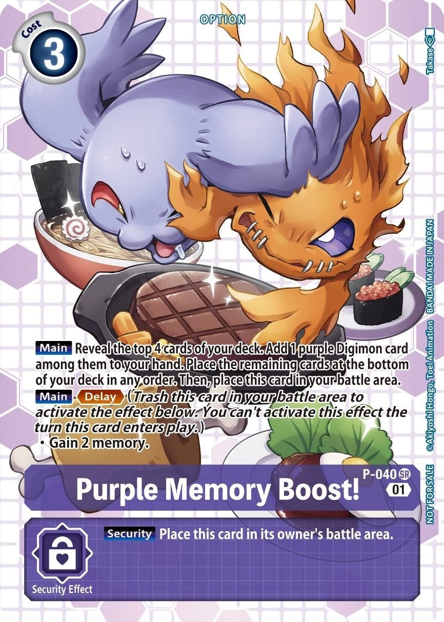 Image for Purple Memory Boost! - P-040 (Next Adventure Box Promotion Pack) - Digimon Card Game